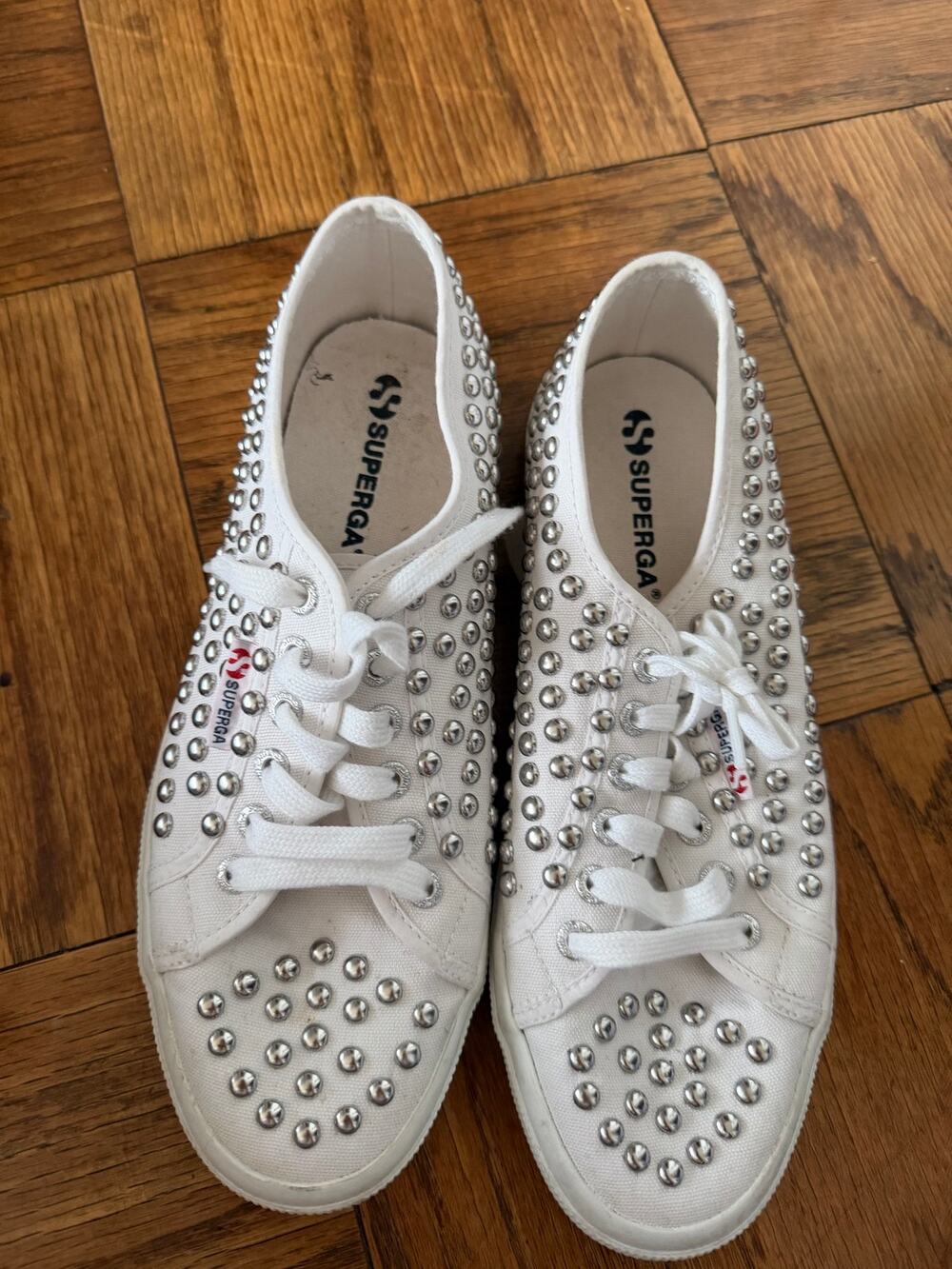 Women's Superga Custom Studded Sneakers, EUC, Size 10